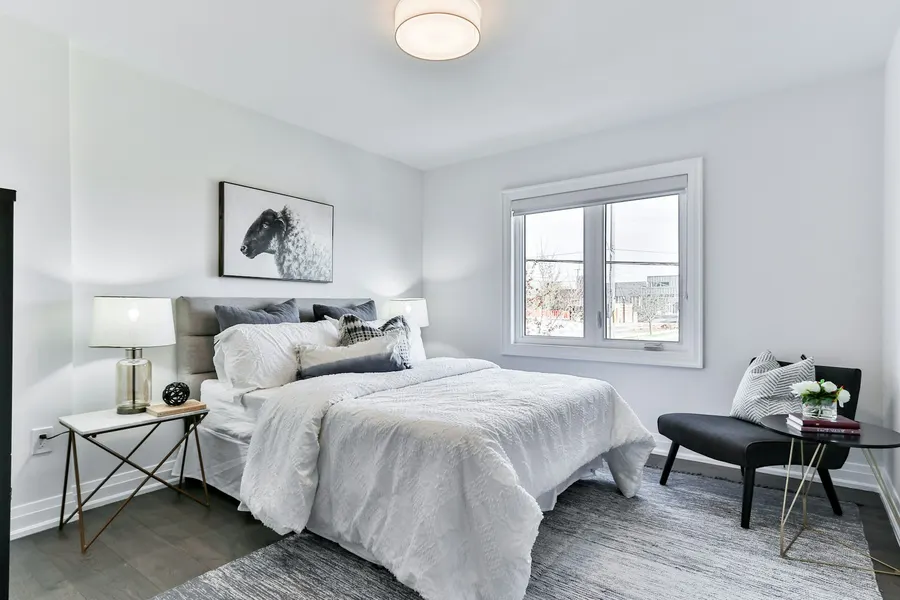 Staged bedroom ready for listing